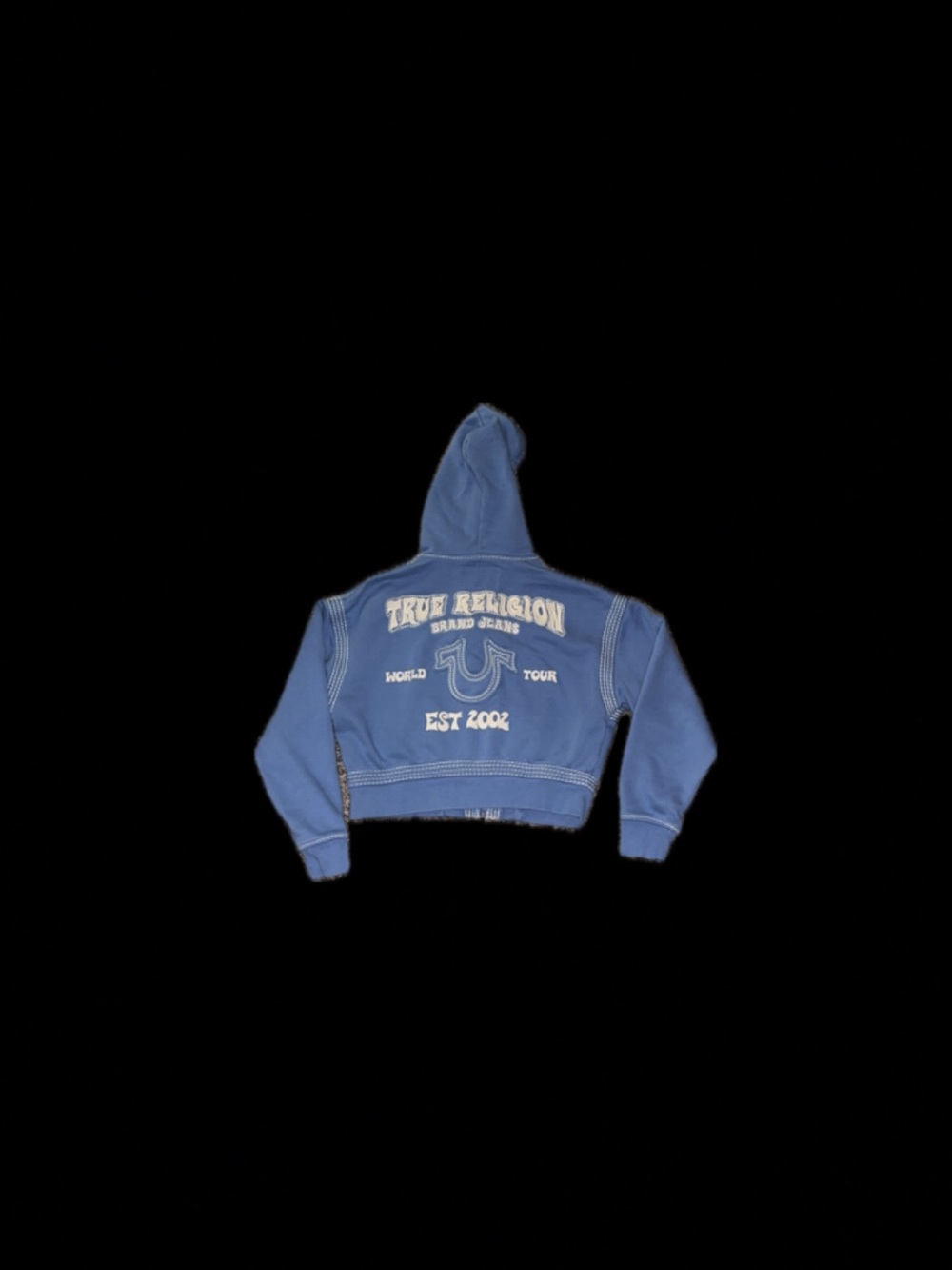 True Religion blue horseshoe hoodie